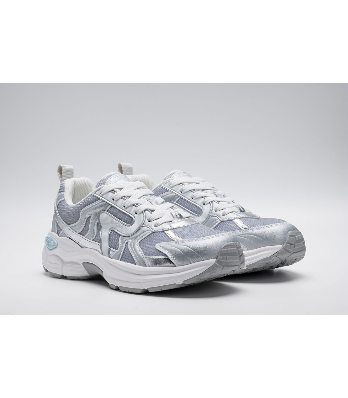 ハイテク＆レトロデザインスニーカー 詳細画像 シルバー 3